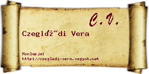 Czeglédi Vera névjegykártya